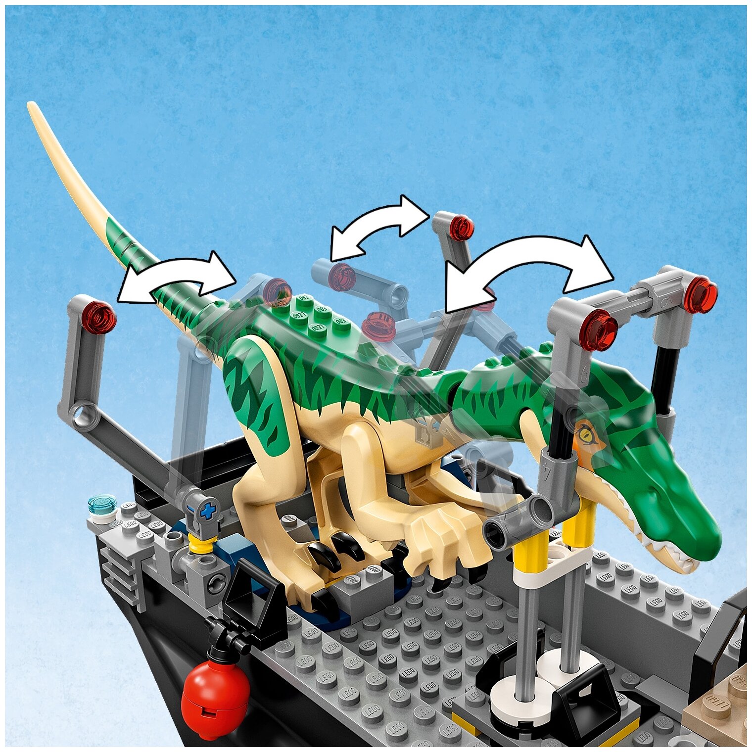 Конструктор LEGO Jurassic World Побег барионикса на катере - фото №3