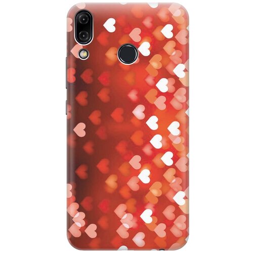 фото Силиконовый чехол на asus zenfone 5z (zs620kl) / асус зенфон 5 зет с принтом "бокэ из красных сердечек" gosso