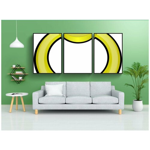 фото Набор модулных постеров для интерьера "кольца, группа, золото" 60x90 см. в тубусе, без рамки lotsprints