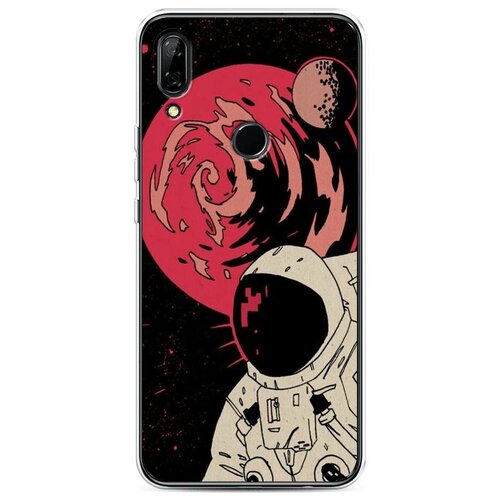 фото Силиконовый чехол "космонавт возле марса" на huawei p smart z / хуавей п смарт z case place