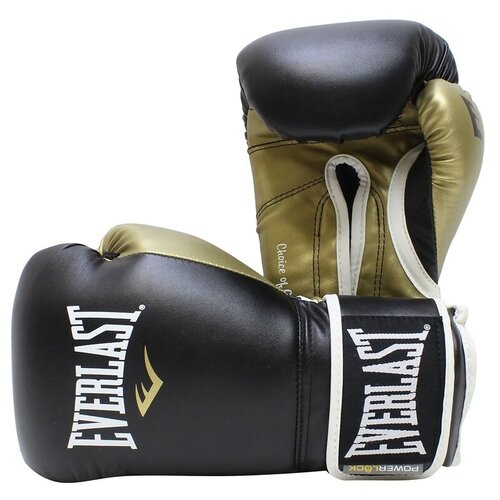 Боксерские перчатки Everlast Powerlock Hook – чер/зол, 12 унций