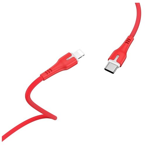 Кабель USB Hoco X45 Surplus PD Type-C на Lightning, 1м, красный кабель для зарядки type c to type c pd tt1 fixtor 3a 1м черно красный