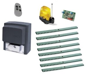Автоматика для откатных ворот CAME BX608AGS KIT-L8-T1, комплект: привод, радиоприемник, пульт, сигнальная лампа, 8 реек