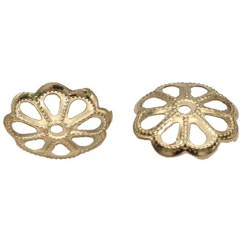 Шапочки для бусин цвет золото 12 мм 30 штук арт 4AR199 количество товаров в комплекте 30 294₽