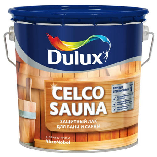 Лак Dulux Celco Sauna 20 водорастворимый бесцветный 1 л