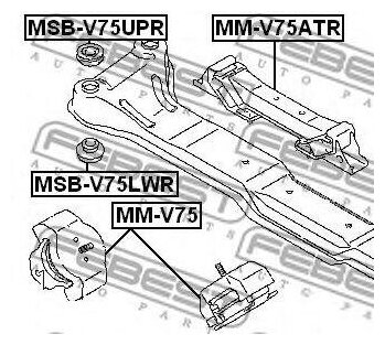 Опора подрамника Mitsubishi L200 Montero Pajero Pajero Pinin 96 06