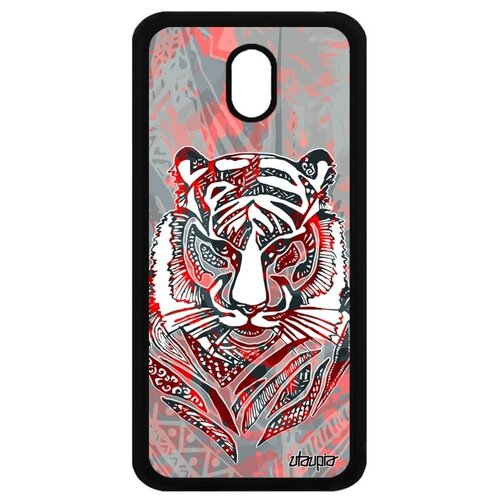 фото Дизайнерский чехол на смартфон // galaxy j3 2017 // "тигр" tiger стиль, utaupia, розовый
