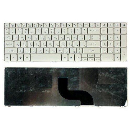 Клавиатура для ноутбука Packard Bell TM81 TM86 TM87 TM89 LM98 TM94 TX86NV50 белая 1080₽