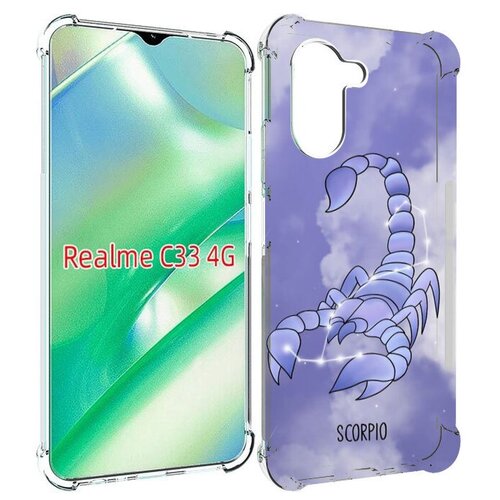 Чехол MyPads знак зодиака скорпион 2 для Realme C33 4G задняя-панель-накладка-бампер