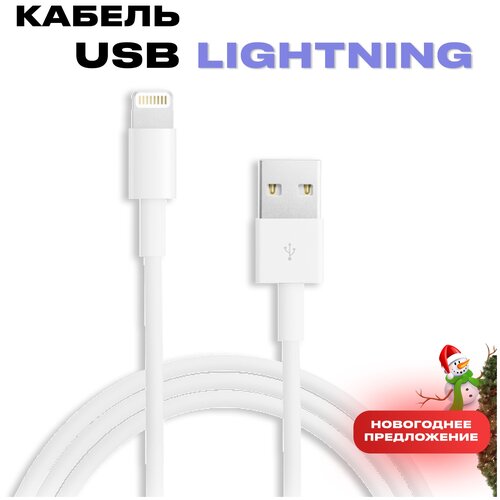 Кабель быстрой зарядки USB - Lightning 1 метр / Шнур для зарядки