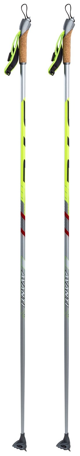 Палки лыжные STC Avanti деколь серебро 100% углеволокно, 165 см