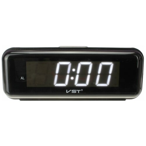 фото Часы vst-738-6 1 дисплей белый usb будильник