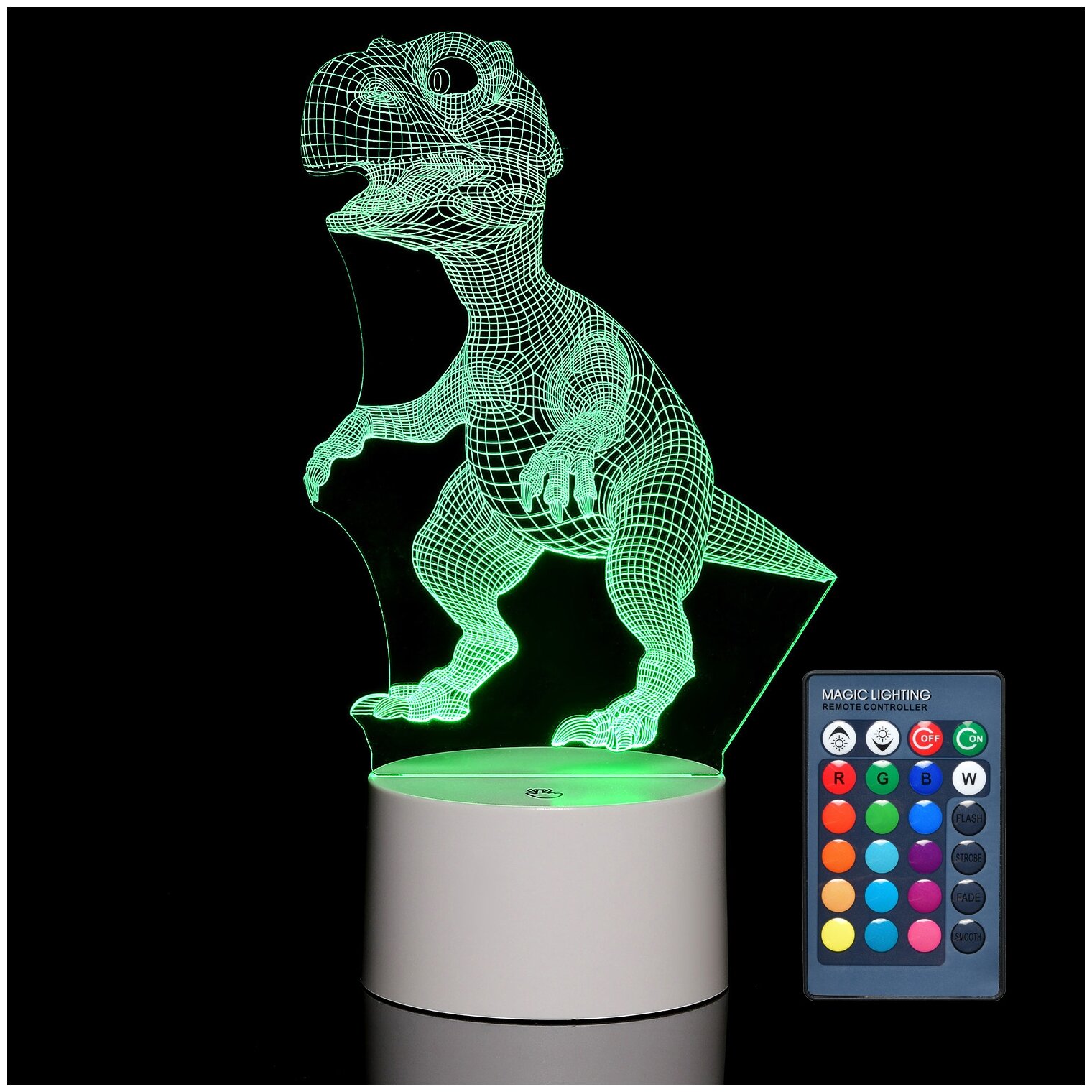 Светильник-ночник 3D MGitik "Динозавр" - фотография № 2