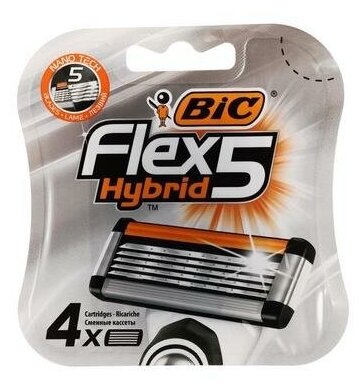 Сменные кассеты BIC 5 FLEX HYBRID 5 лезвий, 4 шт. BIC 5697914