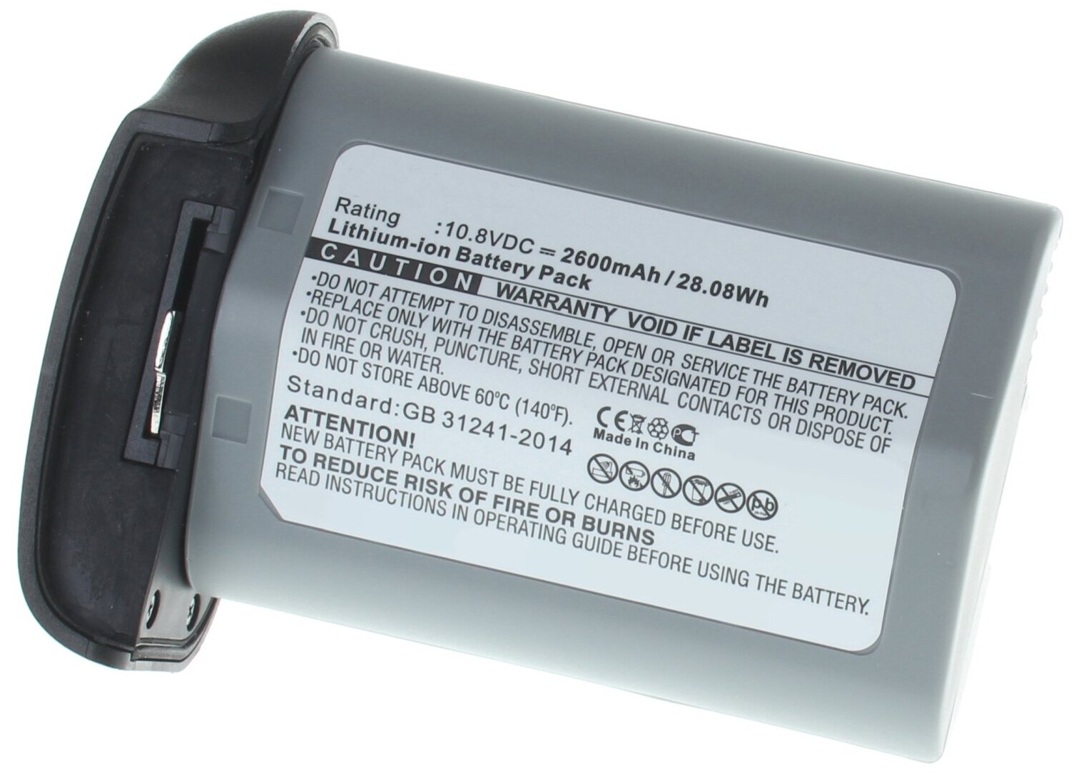 Аккумуляторная батарея iBatt 2600mAh для Canon 1DS Mark 3, EOS-1D Mark 3, EOS-1Ds Mark 3