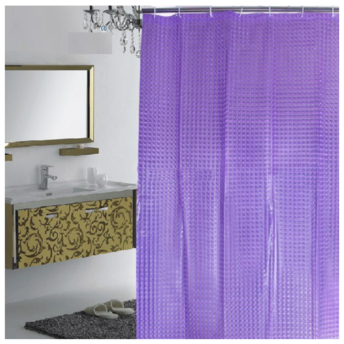 Штора для ванной с 3D эффектом Violet Breeze фиолетовая (180*180 см)
