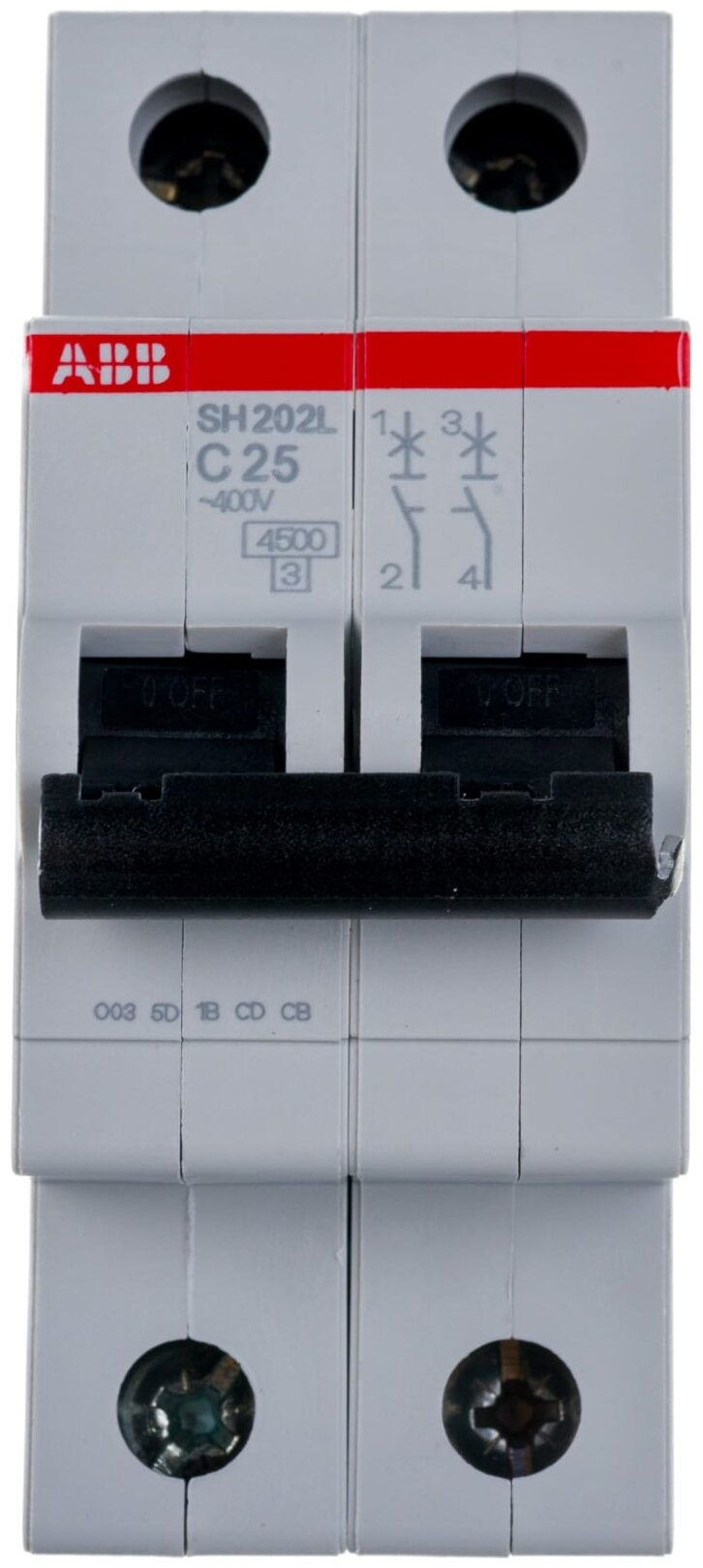 SH200 2CDS242001R0164 Автоматический выключатель двухполюсный 16А (4.5 кА, C) ABB - фото №2