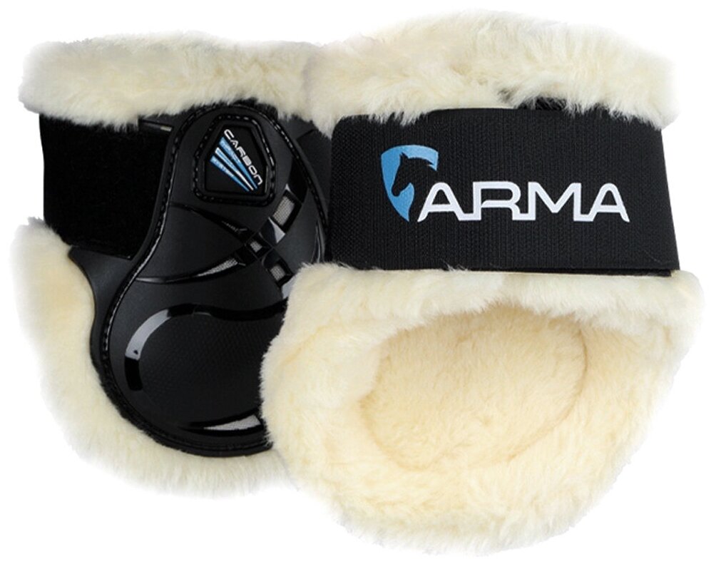 Ногавки задние для лошади SHIRES ARMA "ARMA Carbon SupaFleece", FULL, чёрный, пара (Великобритания)