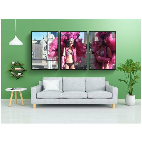 фото Набор модулных постеров для интерьера "показать девушек, вегас, девушки" 60x90 см. в тубусе, без рамки lotsprints