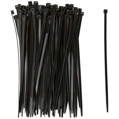Хомуты нейлоновые для проводов, черные 100 шт, 4,8х200 мм FIT