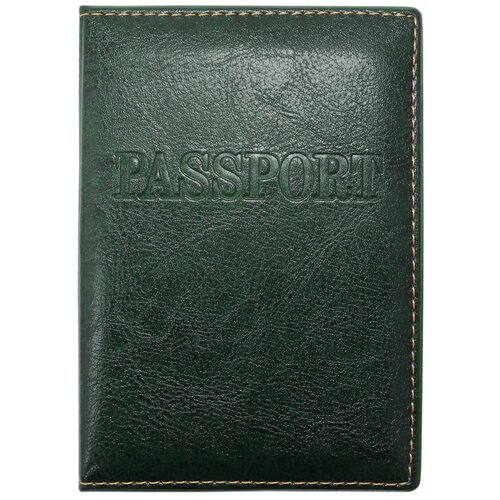 Обложка на паспорт, цвет зеленый (PASSPORT)
