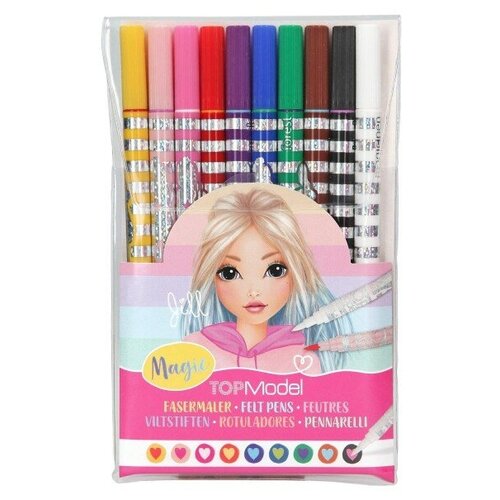 Фломастеры TOPModel цветные Волшебные, 10 цветов