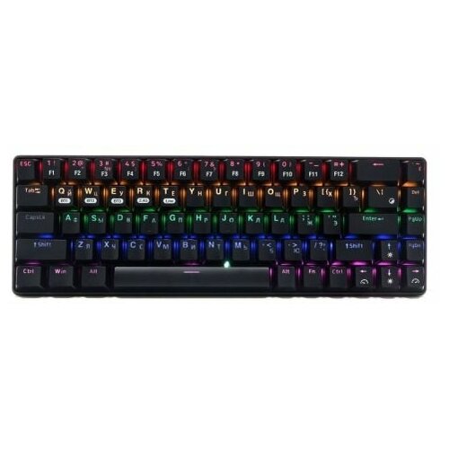 Клавиатура беспр механ Gembird Kbw-g500l BT 5024ГГц мет перекл-ли Outemu Blue68 кл Rainbow 407400₽