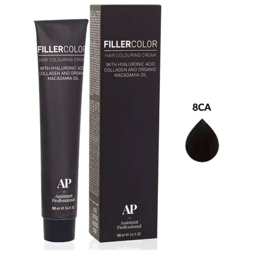 Assistant Professional Filler Color перманентная крем-краска для волос, 8CA Светлый блондин медно-пепельный