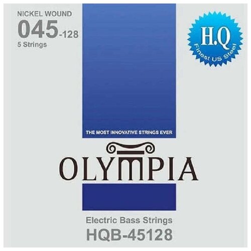Olympia HQB45128 Bass Nickel Wound (45-128) струны для бас-гитары, 5 струн