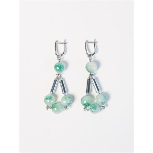 Сережки SAUTOIR длинные из натурального агата / Сережки женские вечерние длинные / Серьги висячие