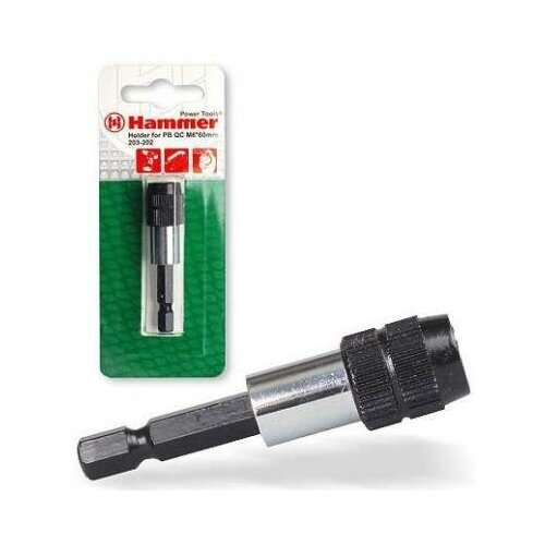 фото Hammer магнитный держатель для бит hammer flex 203-202 pb hl qc m6*60мм, быстросъемный