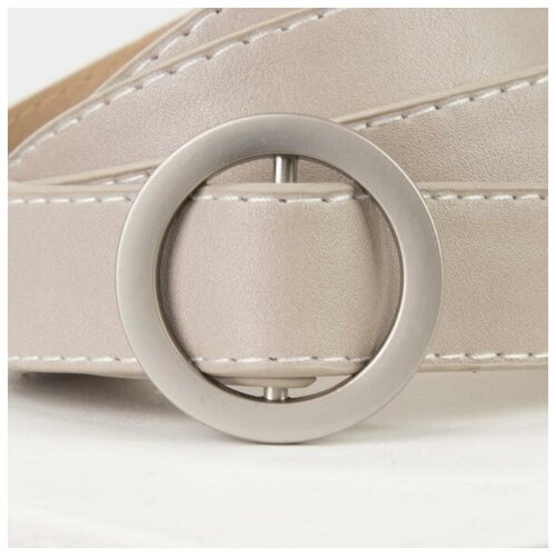 фото Ремень женский, ширина 2,3 см, гладкий, пряжка металл, цвет серый mikimarket