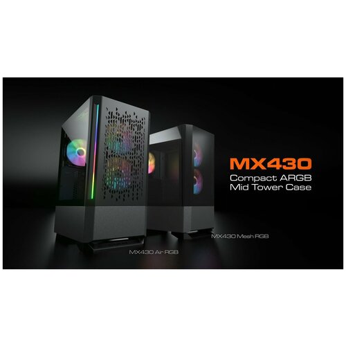 корпус компьютерный COUGAR MX430 Air RGB, без БП, черный