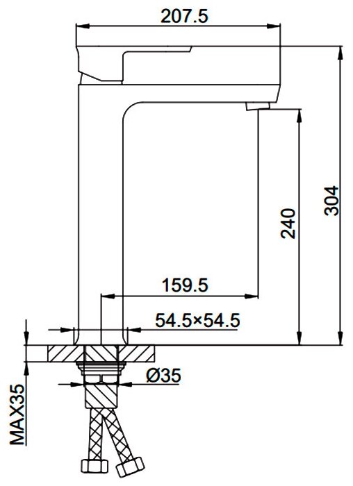 Смеситель для раковины FAOP A1099-6 — фото 1