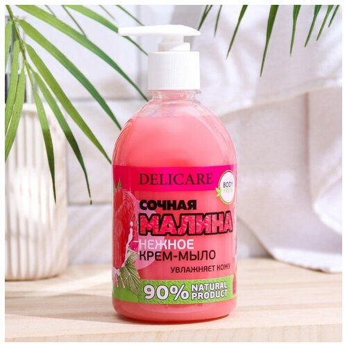 delicare жидкое крем мыло body fresh малина 2 шт 500 мл 547 г Жидкое крем-мыло Delicare, Body Fresh, малина 500 мл, 2 штуки