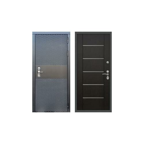 Дверь входная (стальная, металлическая) Сенатор Black CISA B-03 Молдинг 