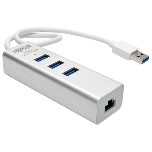 USB-концентратор Tripp Lite U336-U03-GB Silver (3xUSB3.0 + RJ45)