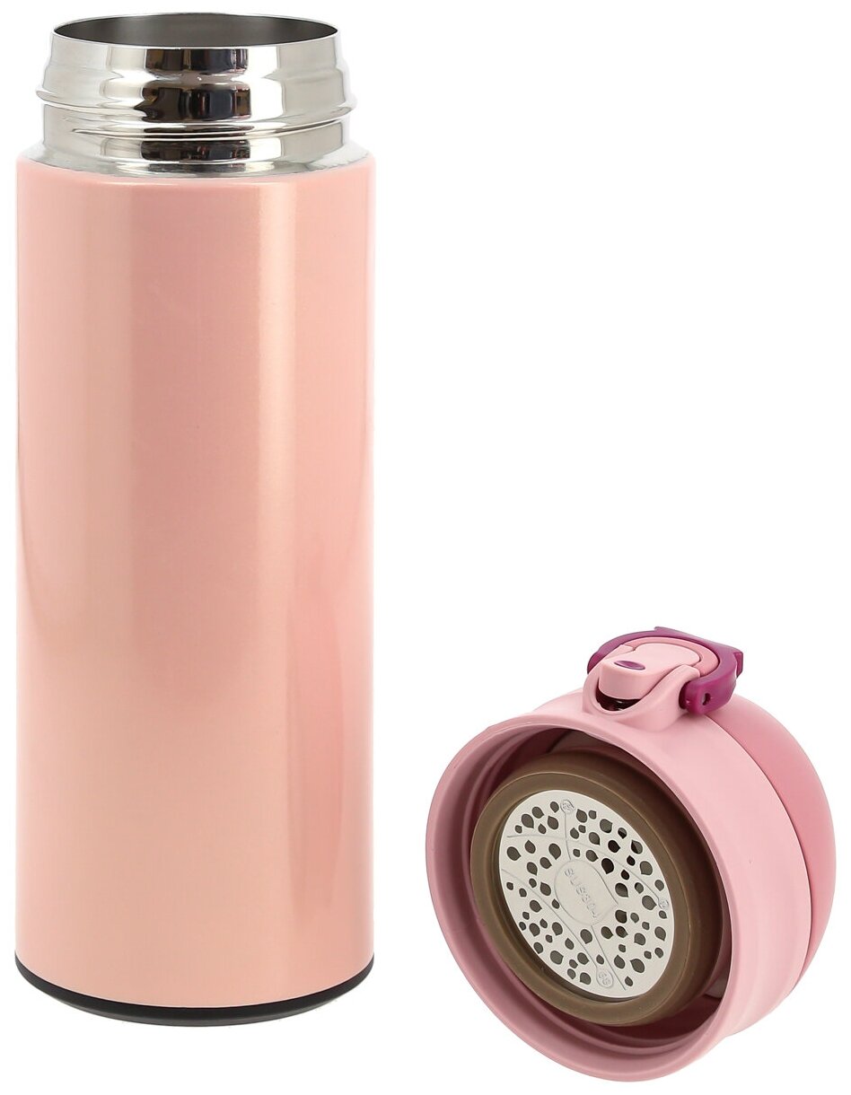Термокружка с ситечком Starfall розовый 350мл - фотография № 2