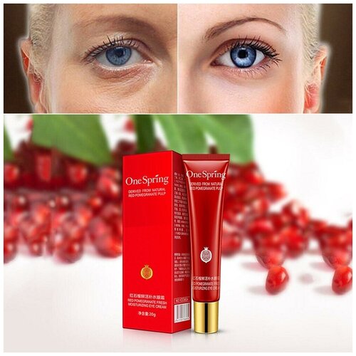 Антивозрастной увлажняющий крем для кожи вокруг глаз с экстрактом граната, 20 гр One Spring