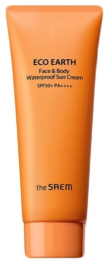 Солнцезащитный крем водостойкий The Saem Eco Earth Face & Body Waterproof Sun Cream SPF50+ PA+++ (100г.)
