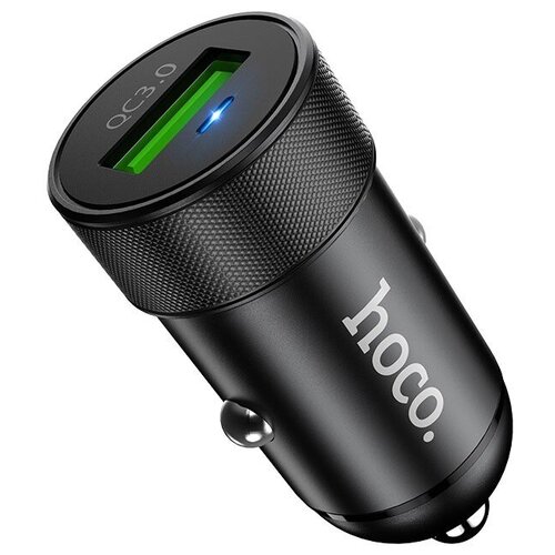 фото Автомобильное зарядное устройство hoco z32 speed up single port qc3.0 car charger (usb: 3.6v-6.5v & 3a) черный