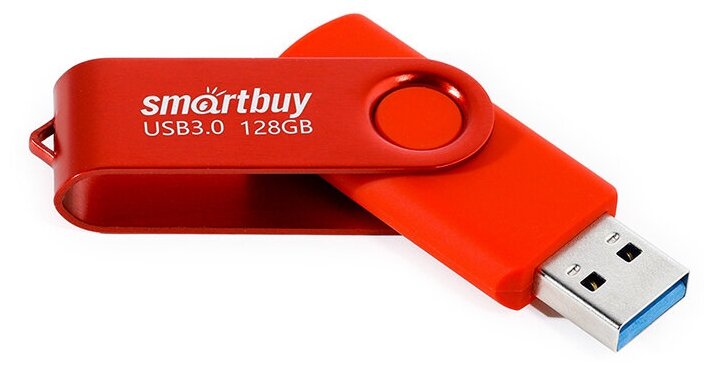 USB Flash Drive 128Gb - SmartBuy UFD 3.0 Twist Red SB128GB3TWR