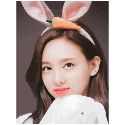 Картина по номерам на холсте TWICE Kpop Nayeon - 17 30X40