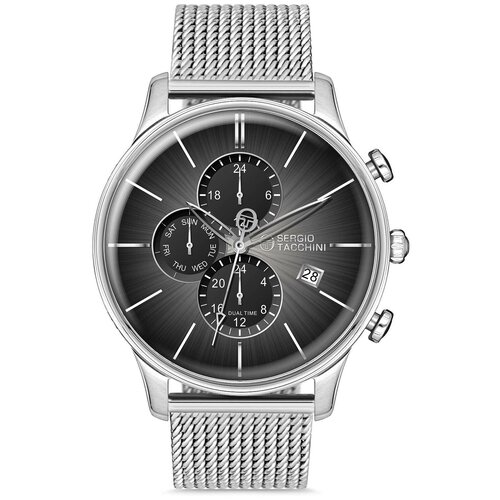 Наручные часы SERGIO TACCHINI Casual, черный браслет fossil размер 22 5 см серебристый