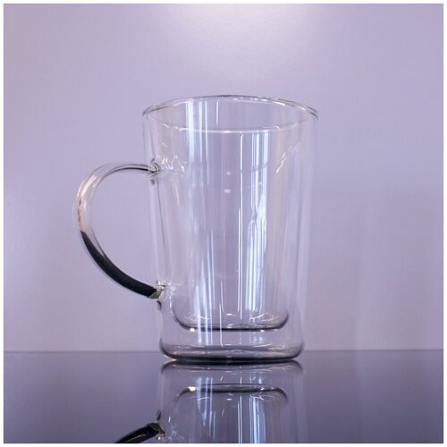 Набор термо кружек ЛiСТ 300 мл 4 шт, с двойными стенками, термокружка, кружка стеклянная (LIS51188)