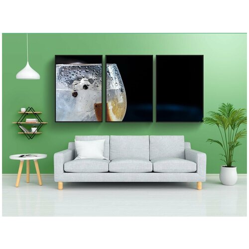 фото Набор модулных постеров для интерьера "стекло, вода, конденсация" 60x90 см. в тубусе, без рамки lotsprints