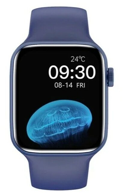 Умные часы KUPLACE / Smart Watch HW22 Pro Max / Смарт-часы HW22 Pro Max с активной кнопкой и беспроводной зарядкой / Смарт вотч HW22 Pro Max, синий