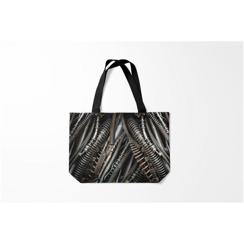 фото Сумка-шоппер / 46х35 см / популярные иллюстрации / стимпанк механические части burnettie