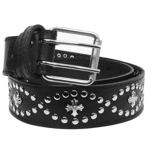 фото Ремень кожаный rebel state лилиевидный крест 45мм rov008 rockmerch