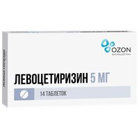 Левоцетиризин таб. п/о плен., 5мг, 14 шт.
